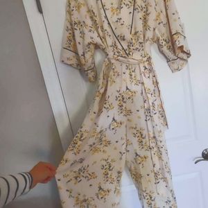 J. Crew Floral jumpsuit, small